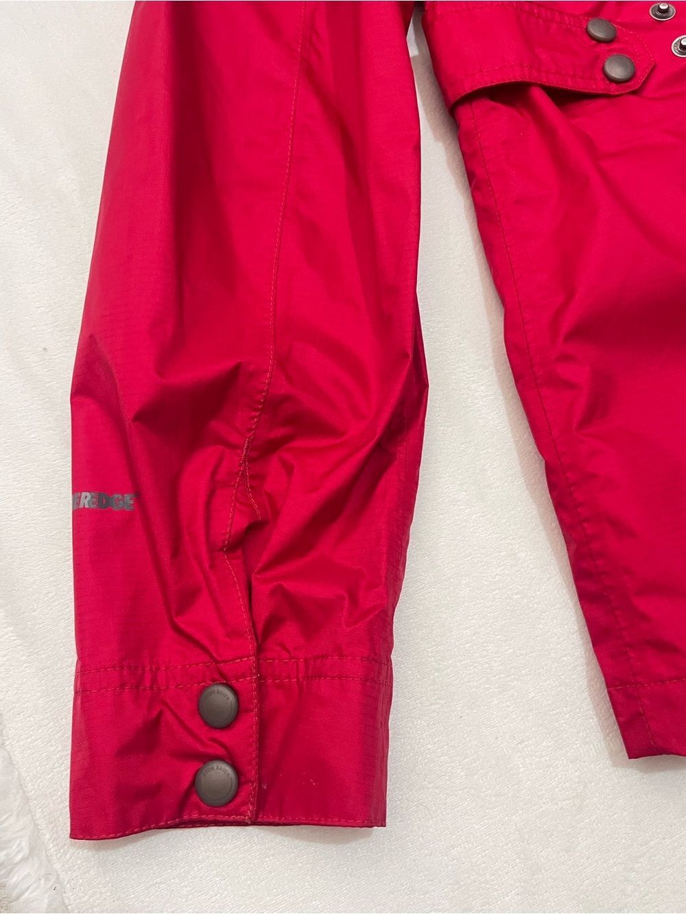 Eddie Bauer WeatherEdge Plus Vibrant Red Hooded Waterproof Rain Jacket Womens XL - Picture 16 of 16
